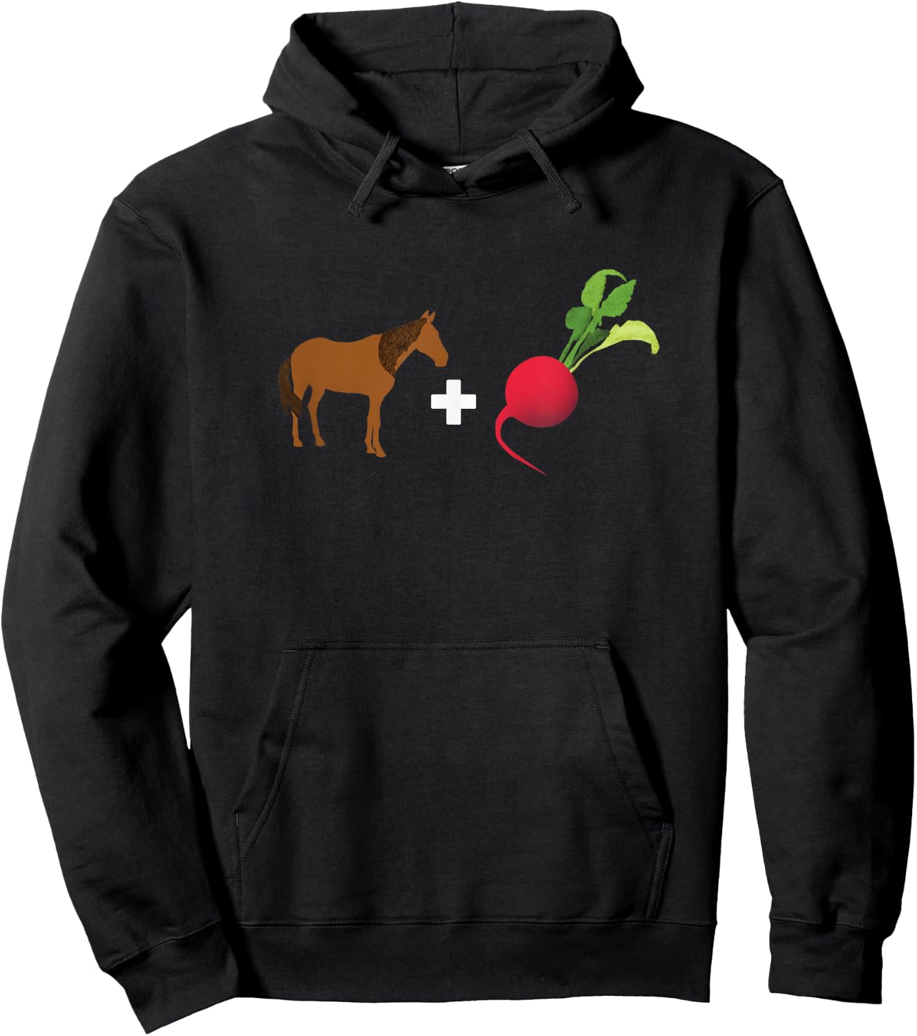 Horse Radish Funny Vegetable Pun, Horseradish Foodie Hoodie - Hoodie | Black