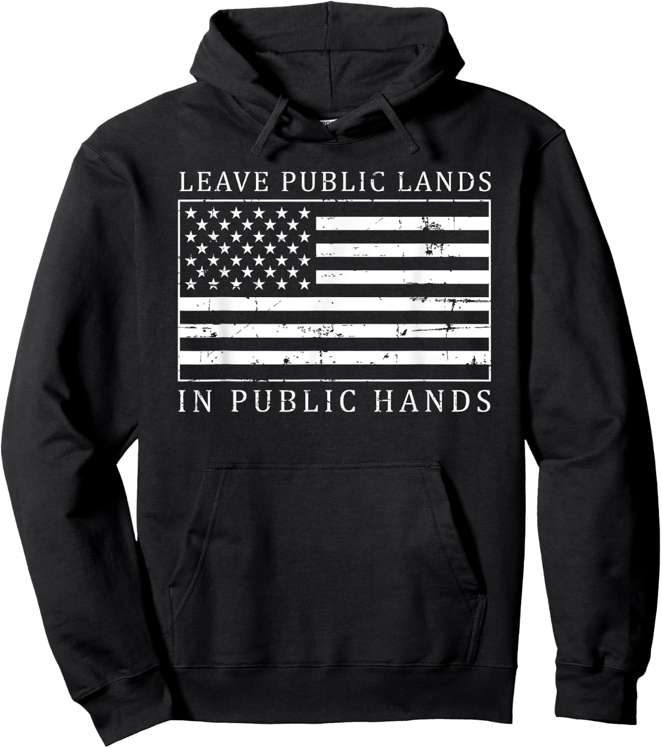 Conservation Shirt Leave Public Lands In Public Hands Hoodie - Hoodie | Black