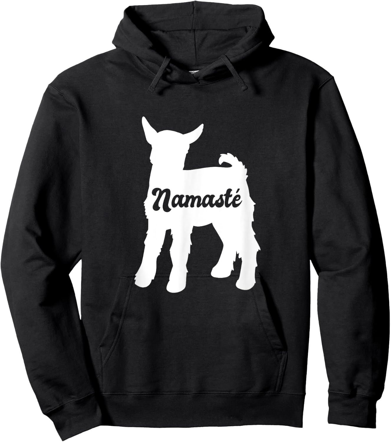 Namaste Cute Goat Yoga Hoodie - Hoodie | Black