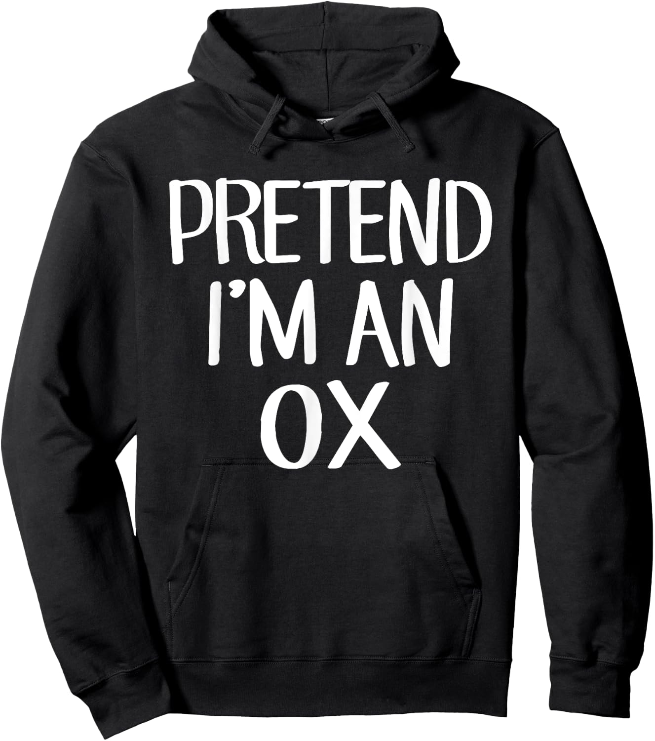 Pretend I'm An OX Costume Family Lazy Easy Halloween Hoodie - Hoodie | Black