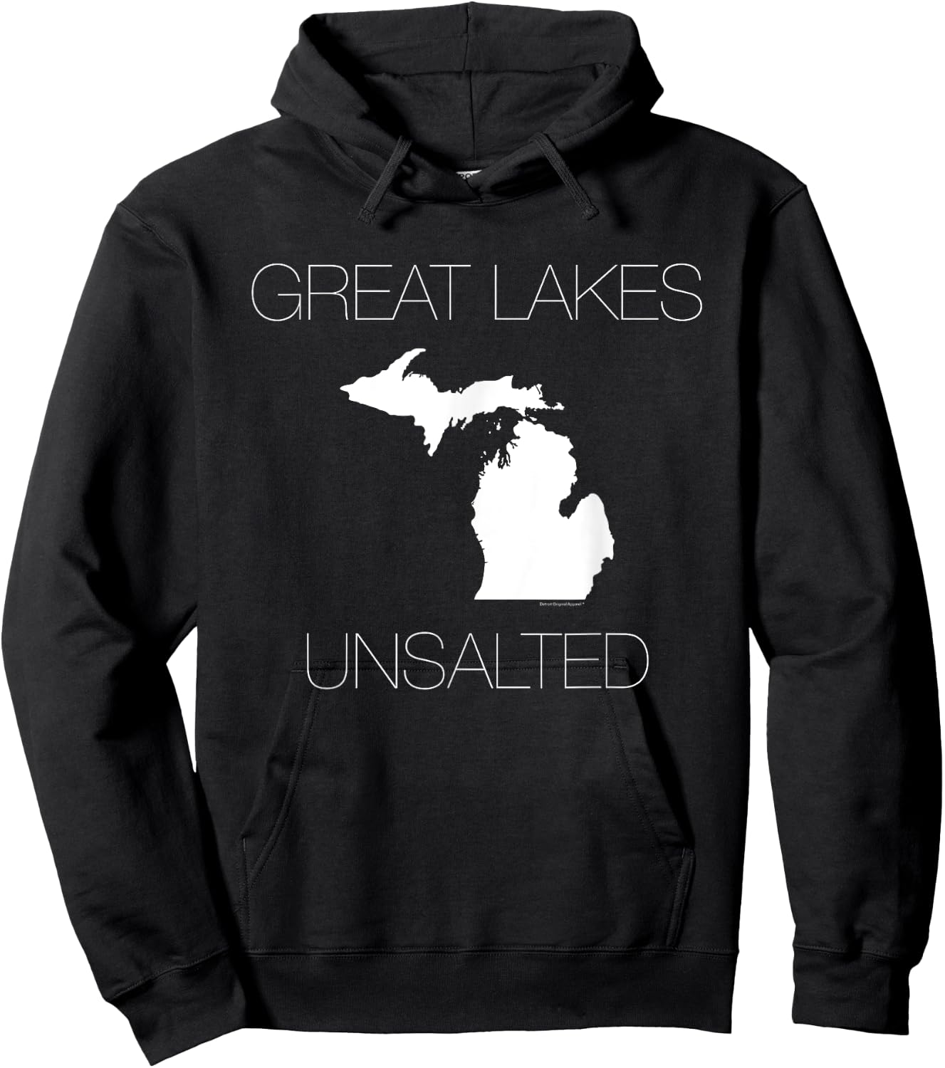Michigan Midwest T Shirt, Mitten Shirt, Great Lakes Unsalted Hoodie - Hoodie | Black