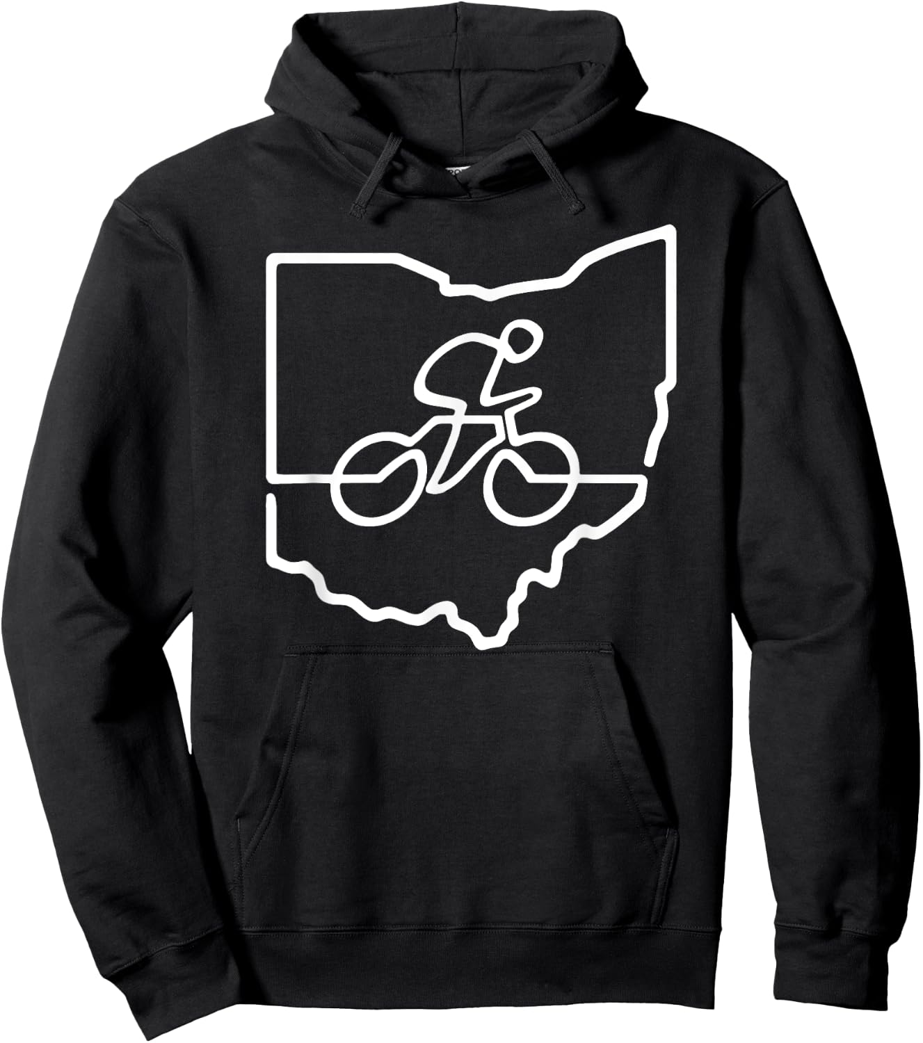 Bicycle Ohio Cycling Shirt Cyclist Gift Bike Road Racing Hoodie - Hoodie | Black