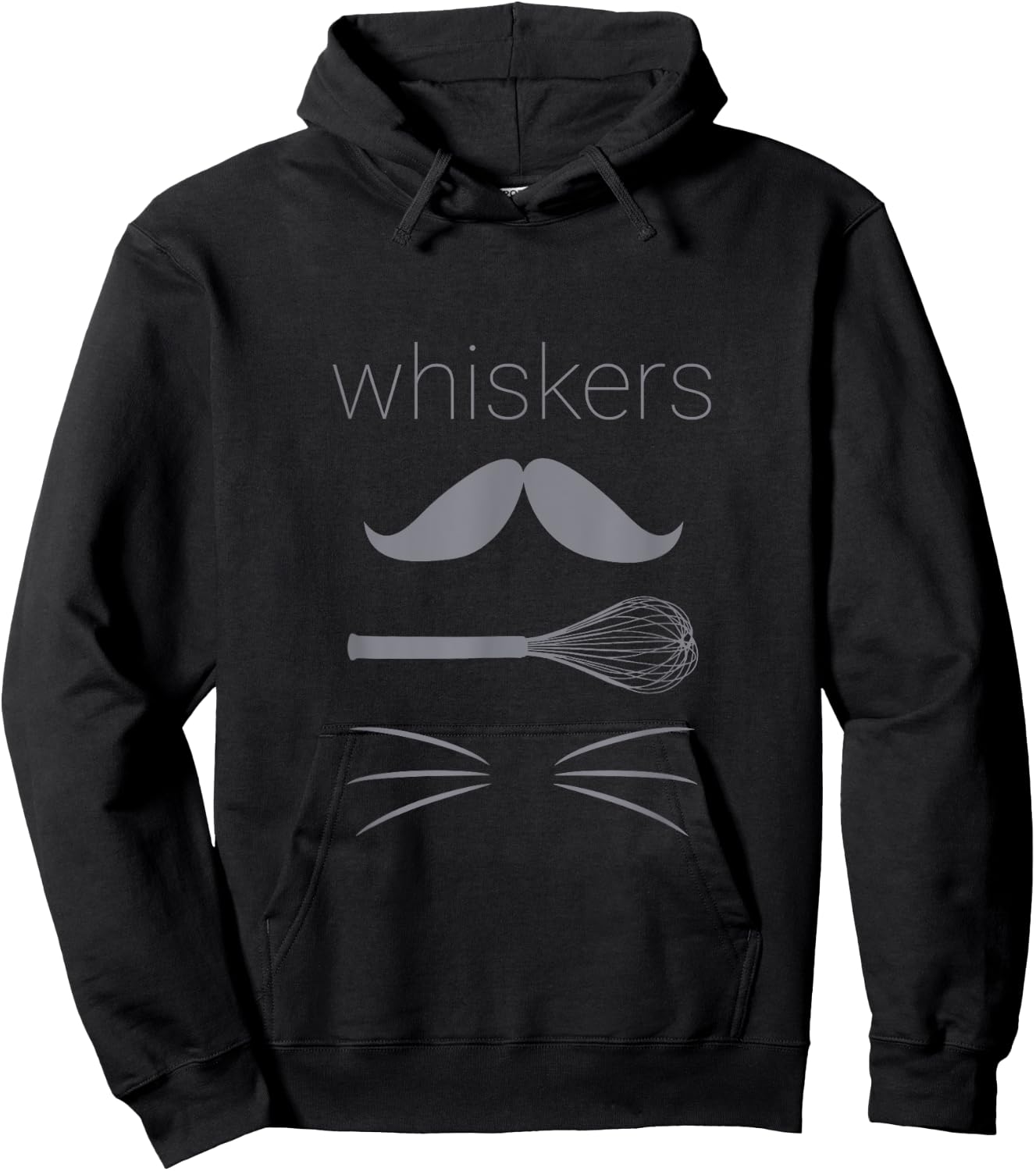 Funny, Whiskers , whisk, animal whiskers, mustache Hoodie - Hoodie | Black