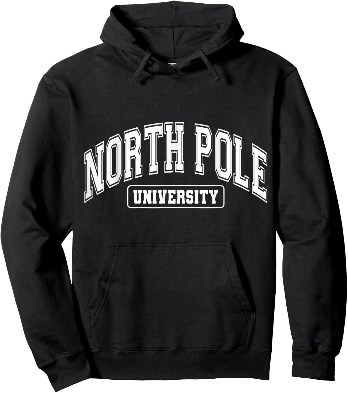 North Pole University X-Mas Vacation Funny Christmas Hoodie - Hoodie | Black