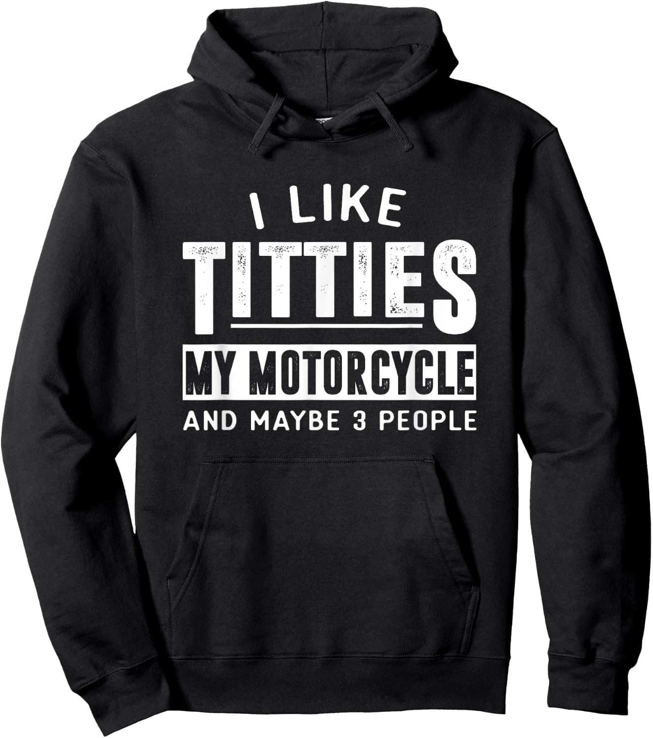 Funny Motorcycle Shirts I Like Titties Adult Humor Hoodie - Hoodie | Black