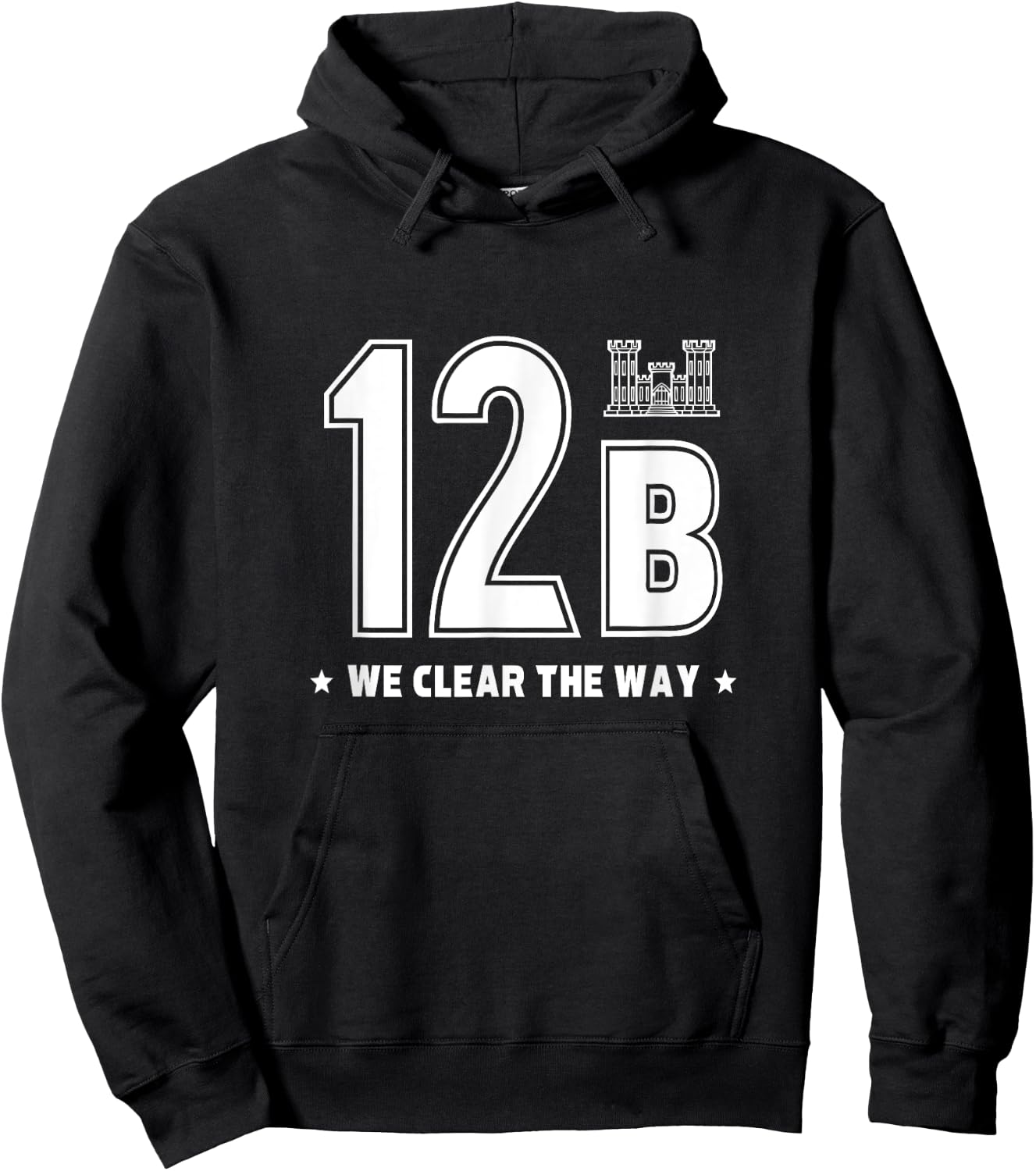 12 Bravo Army Combat Engineer Soldier Hoodie - Hoodie | Black