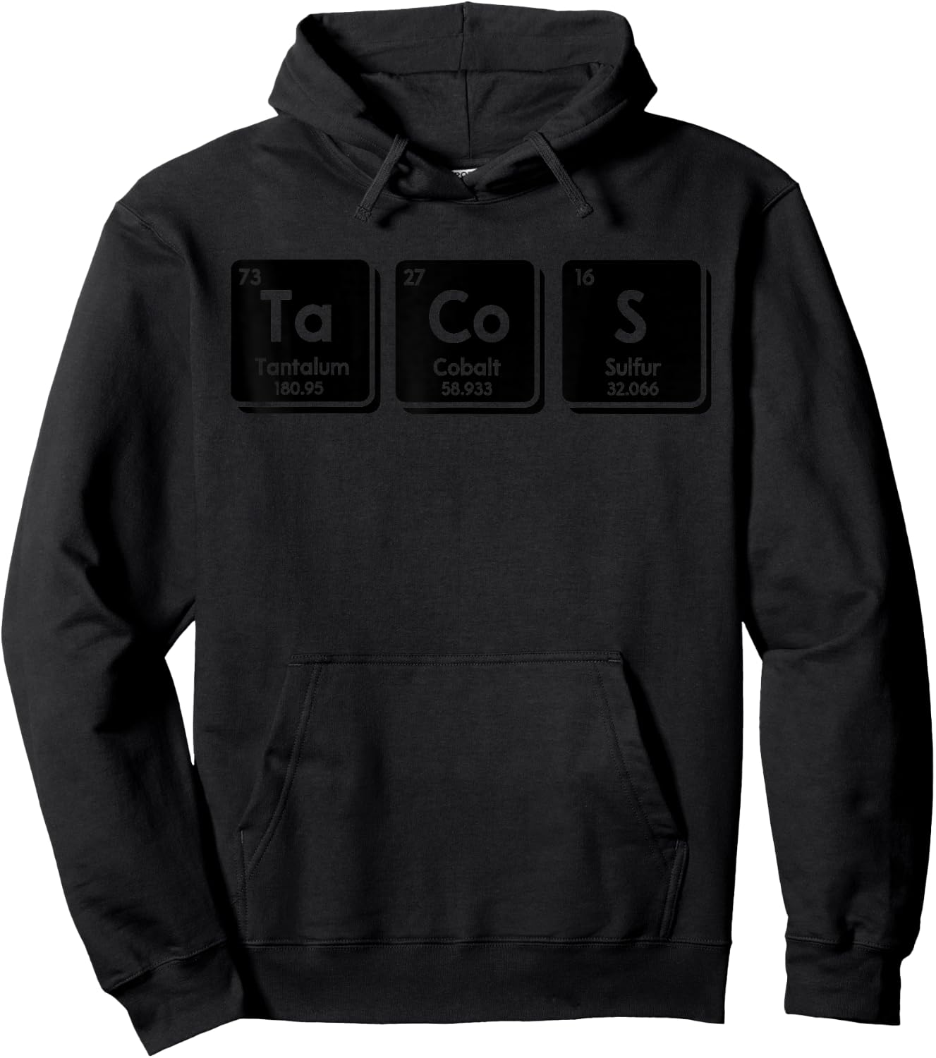 Tacos Funny Chemical Elements Periodic Table Science Gifts Hoodie - Hoodie | Black