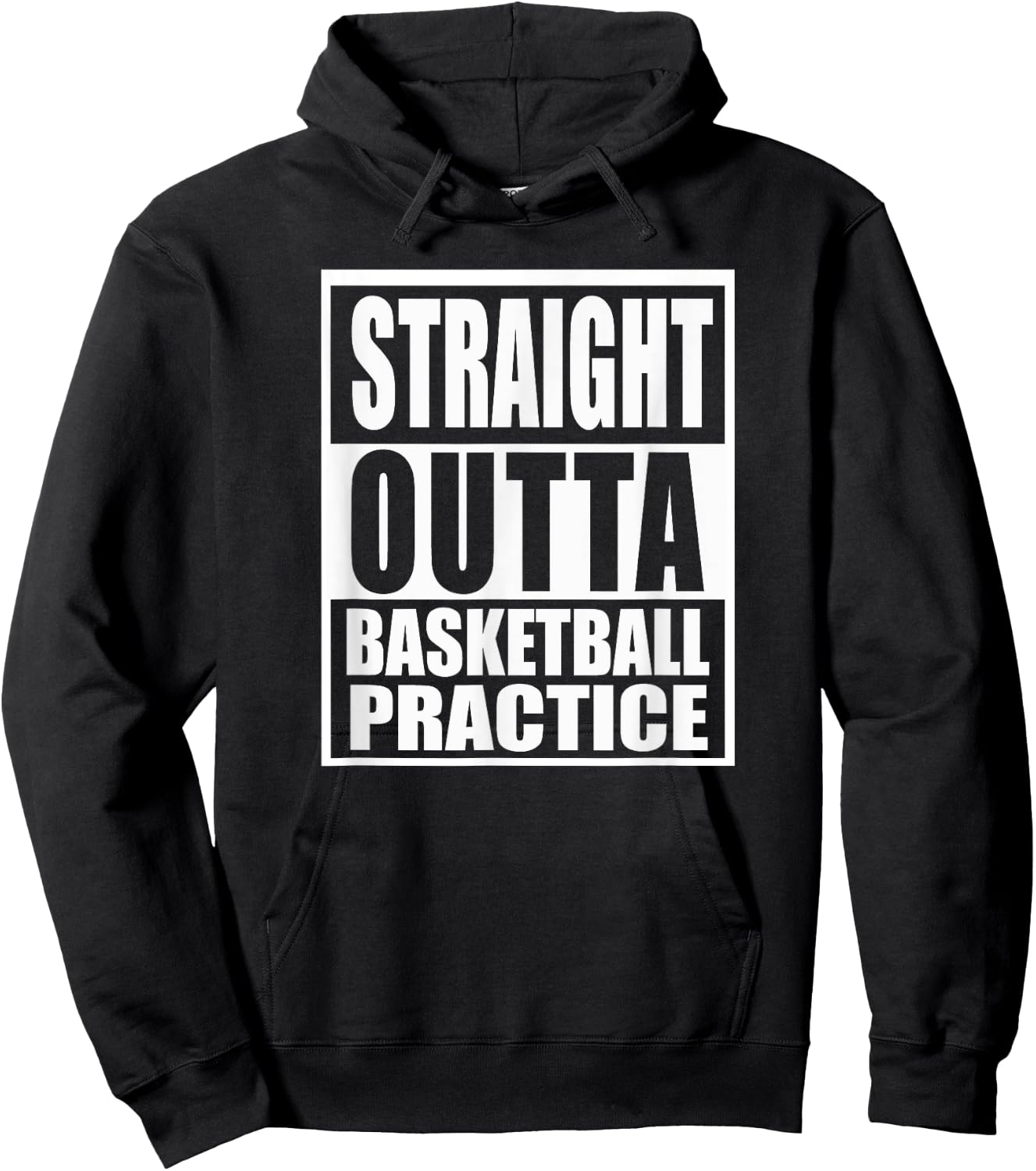 Basketball Straight Outta Practice Funny Teen Hoops Gift Hoodie - Hoodie | Black