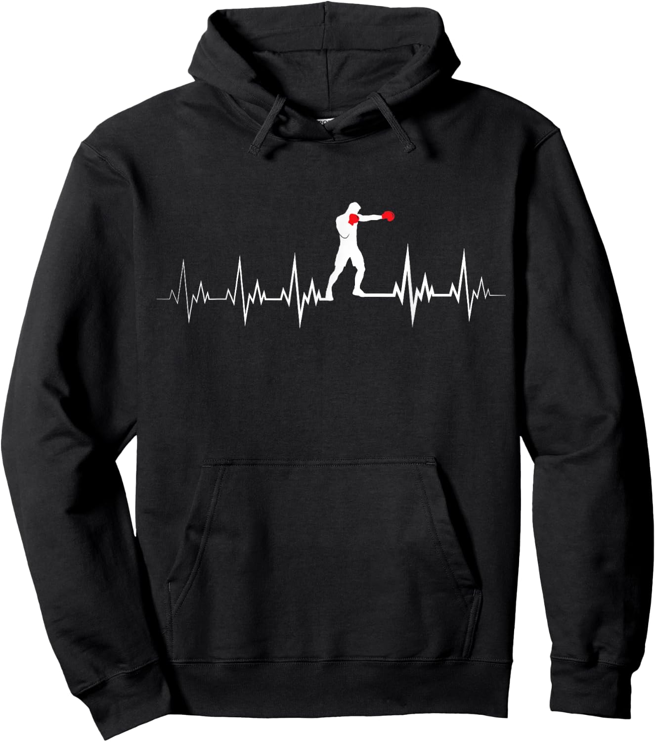 Boxing Heartbeat Sports Lover Outfit Hoodie - Hoodie | Black