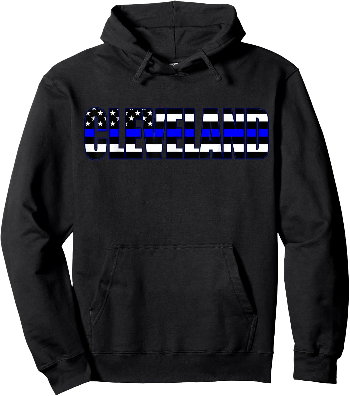 Protect and Serve in Cleveland Police Flag PD Hoodie - Hoodie | Black