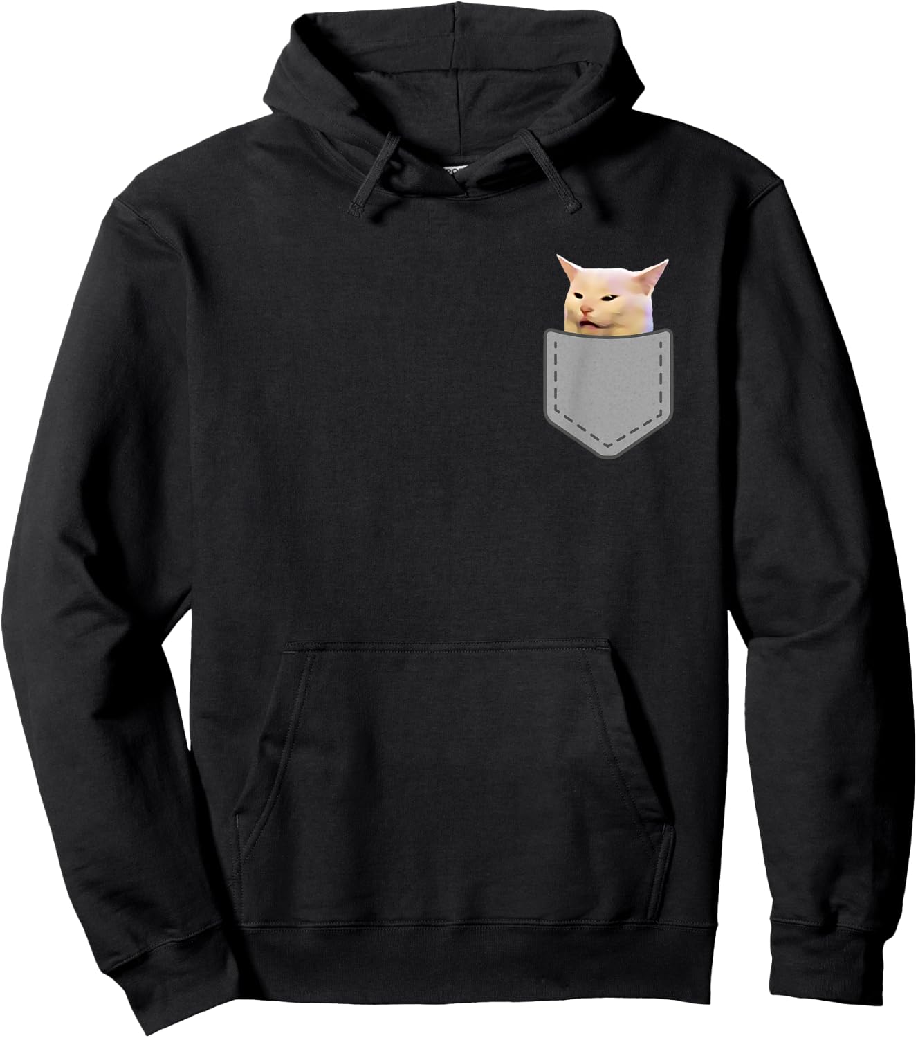 Woman Yelling At Table Dinner Funny Cat Meme Hoodie - Hoodie | Black