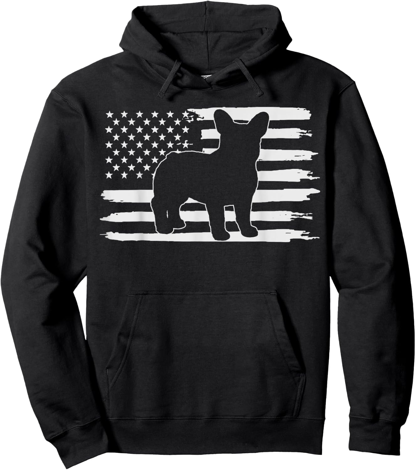 Frenchie Shirt French Bulldog 4th of July Kids Men Hoodie - Hoodie | Black