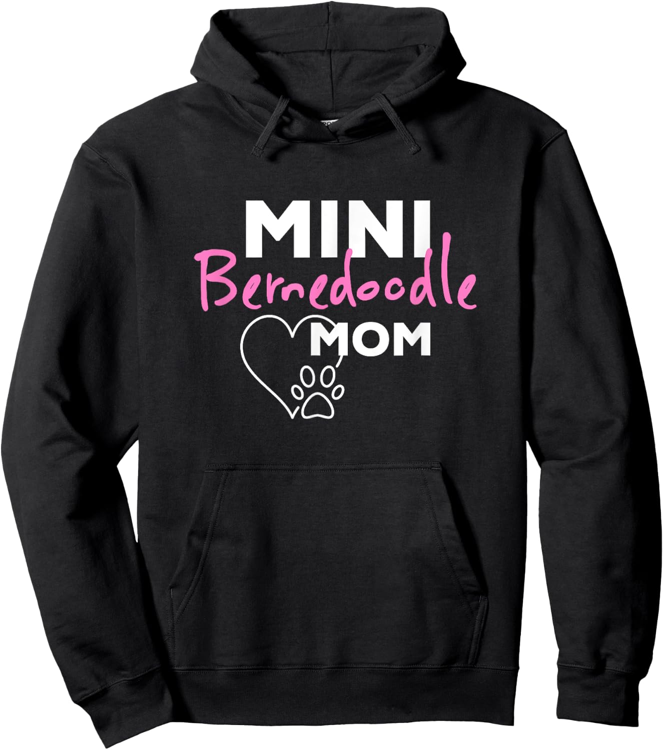 Mini Bernedoodle Mom Hoodie - Hoodie | Black