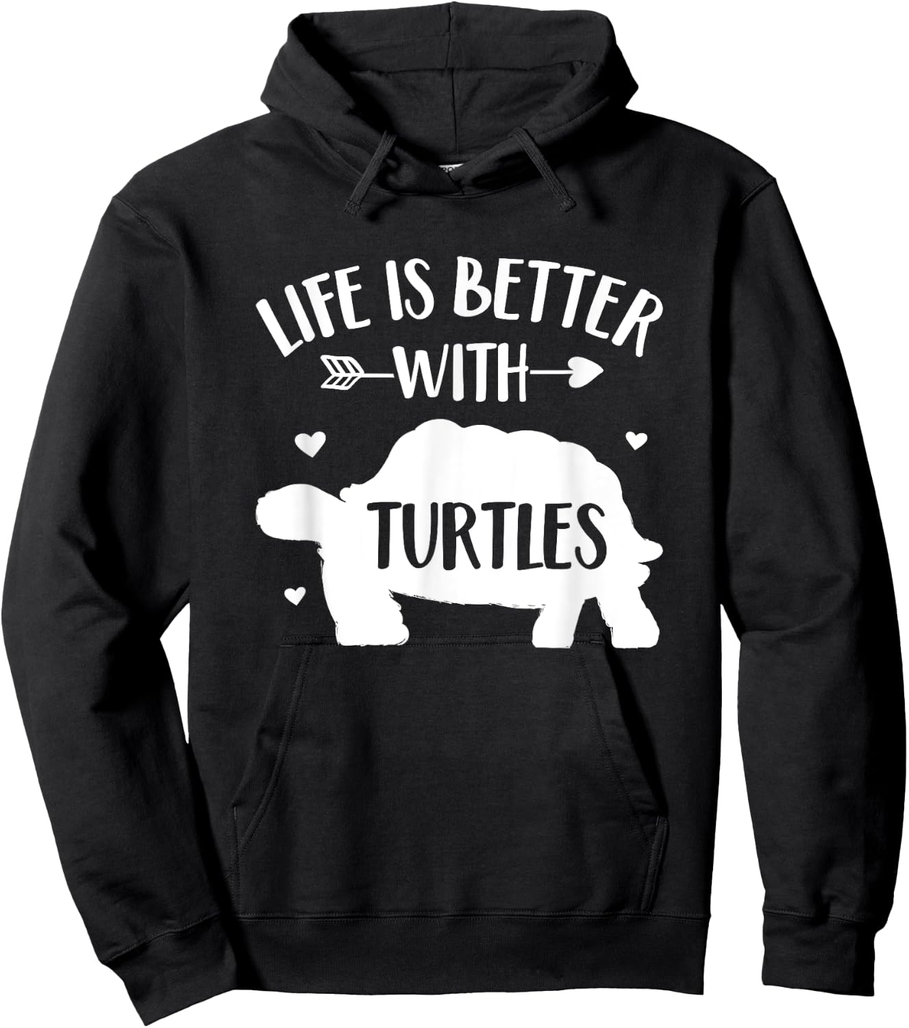 Turtle Lover Gift 'Life Is Better With Turtles' Funny Turtle Hoodie - Hoodie | Black