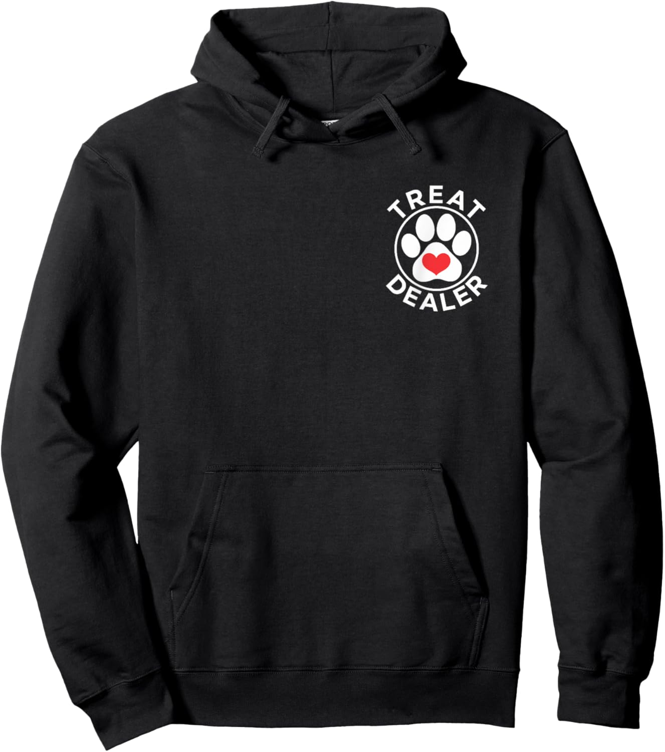 Treat Dealer Dog Lover gifts Minimal Paw Print Pet Owner Hoodie - Hoodie | Black