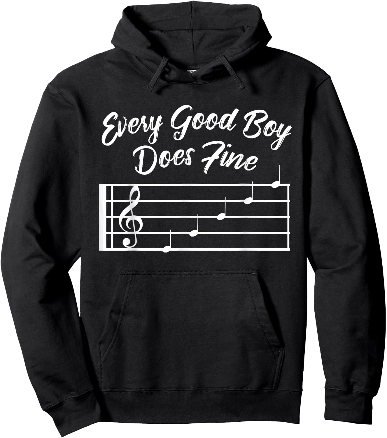 Every Good Boy Does Fine Music Hoodie - Hoodie | Black