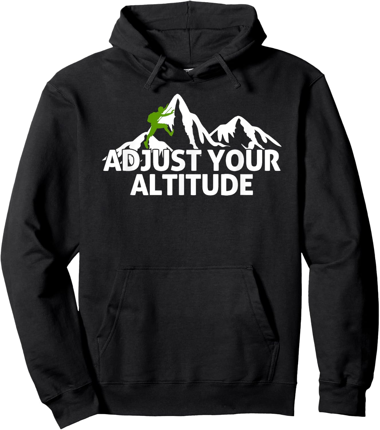 Adjust Your Altitude Rock Climbing Adventure Hoodie - Hoodie | Black