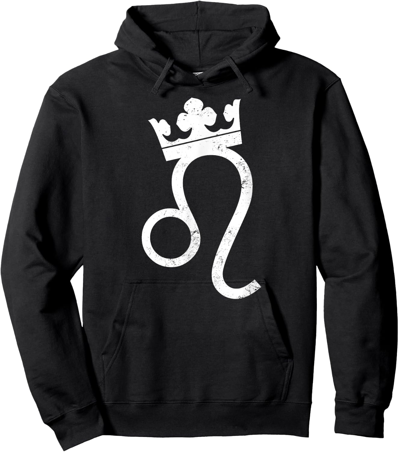 Leo Zodiac Design | King Crown Gift Hoodie - Hoodie | Black