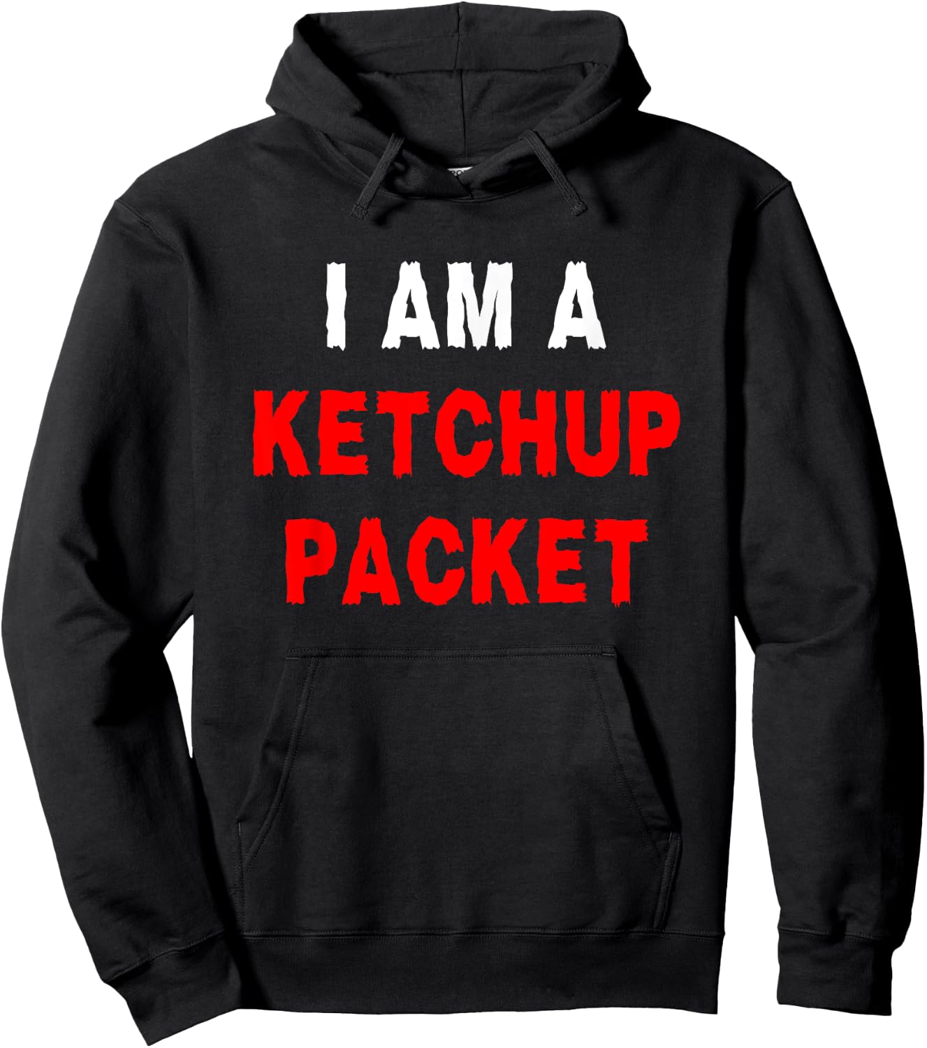 I Am A Ketchup Packet Funny Cute Trendy Halloween Costume Hoodie - Hoodie | Black