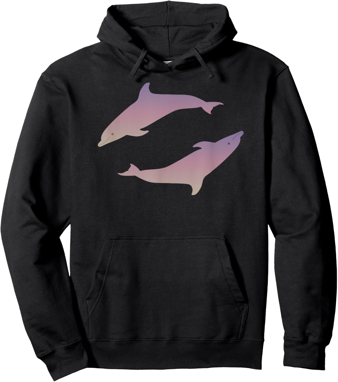 Dolphin Shirt Vaporwave Aesthetic Hoodie - Hoodie | Black