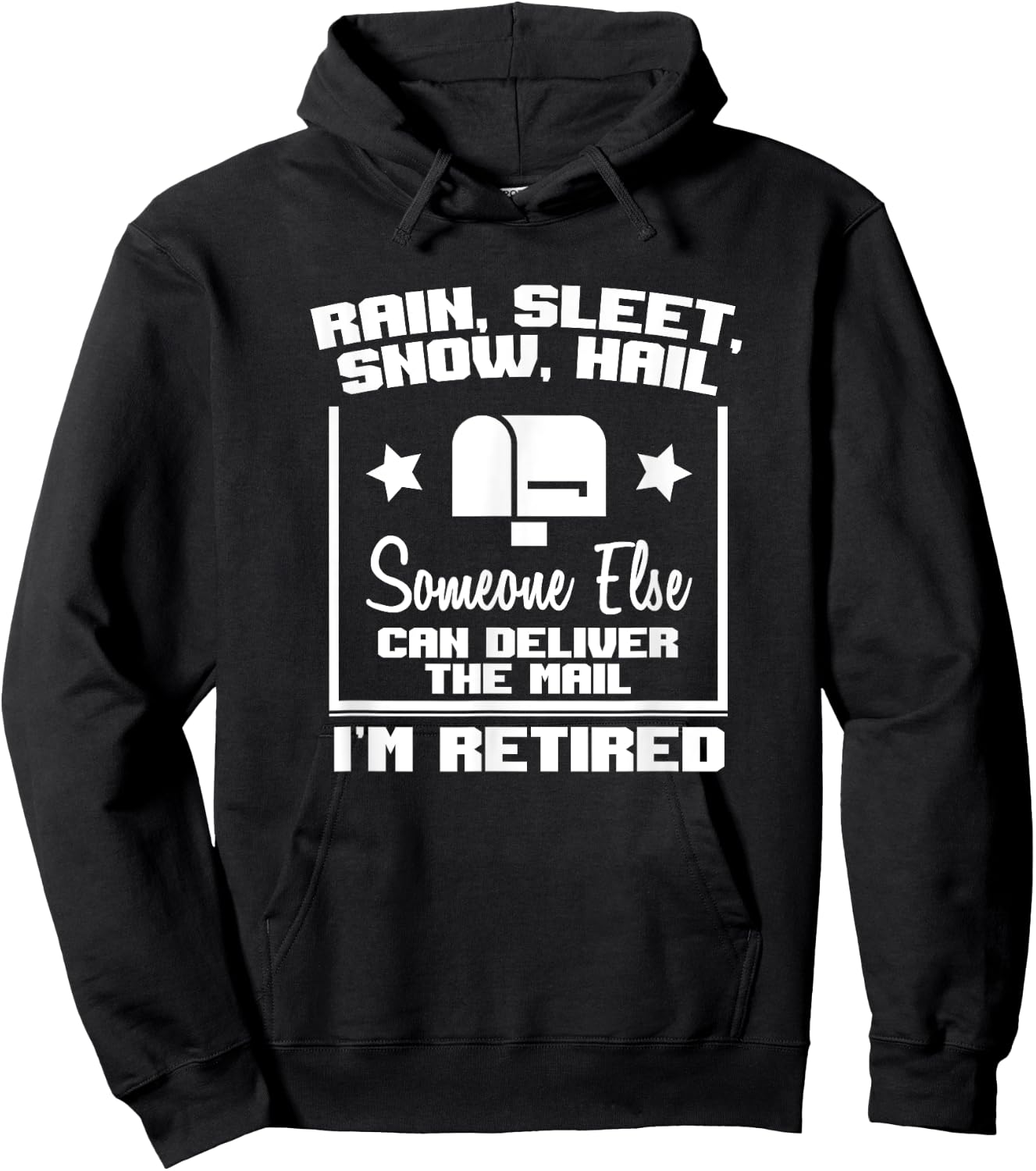 Funny Retired Postal Worker Mailman Retirement Gift Hoodie - Hoodie | Black