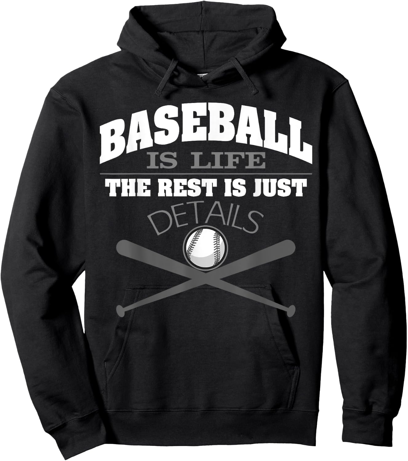 Baseball is life baseball apparel t shirt Hoodie - Hoodie | Black