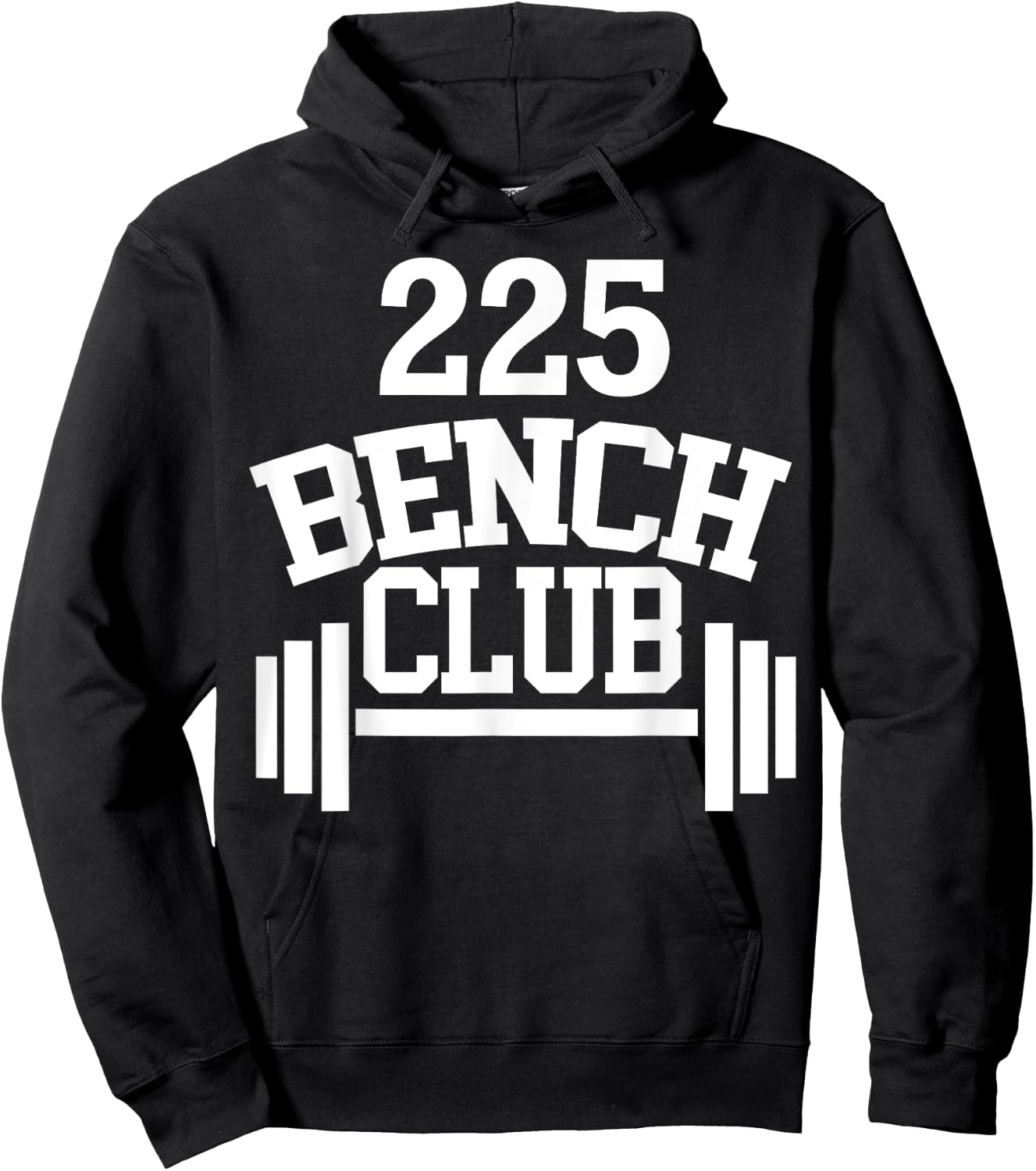 225 lbs Bench Press Club Member Hoodie - Hoodie | Black
