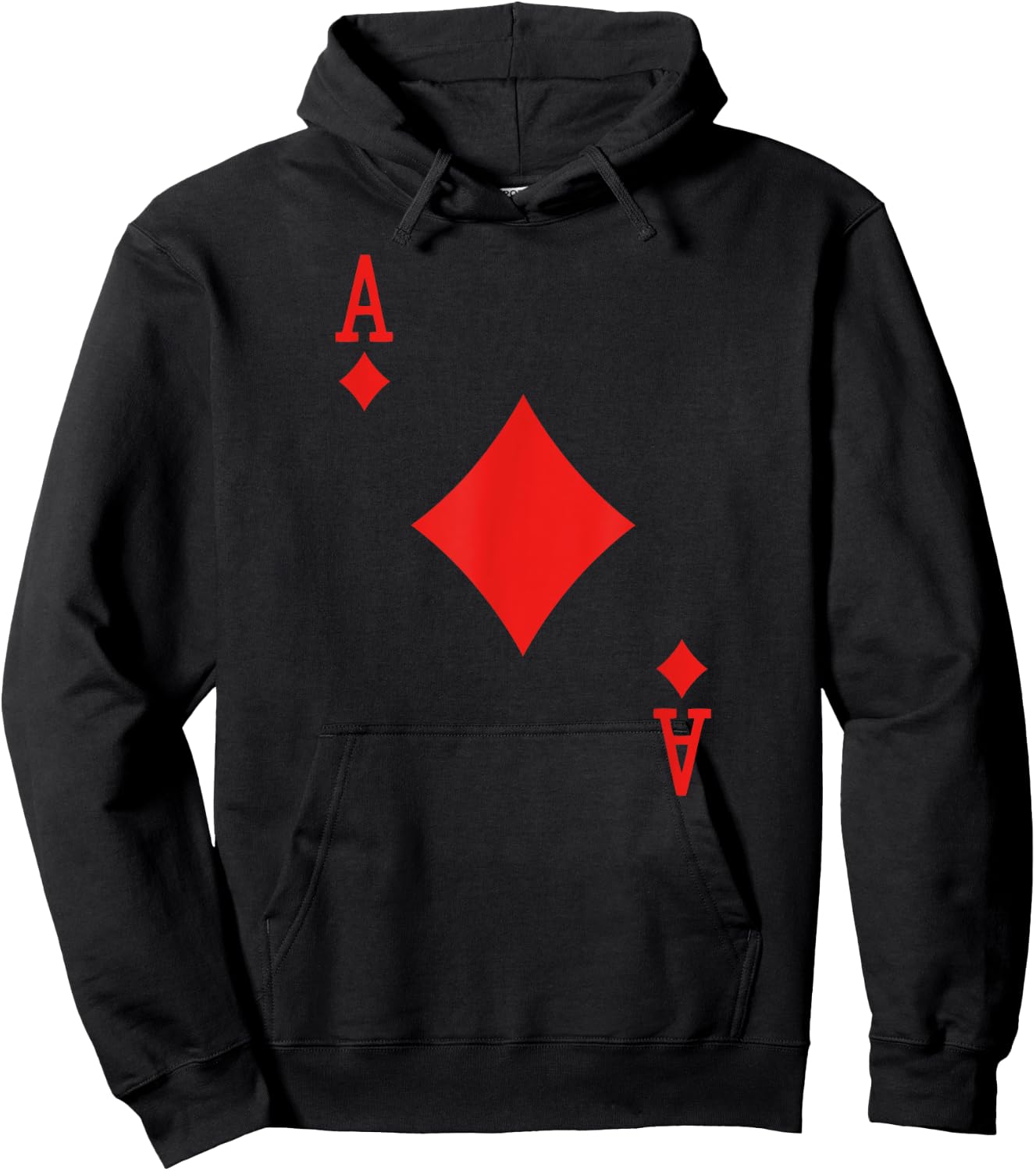 Poker Card Ace Of Diamonds Halloween Costume Hoodie - Hoodie | Black