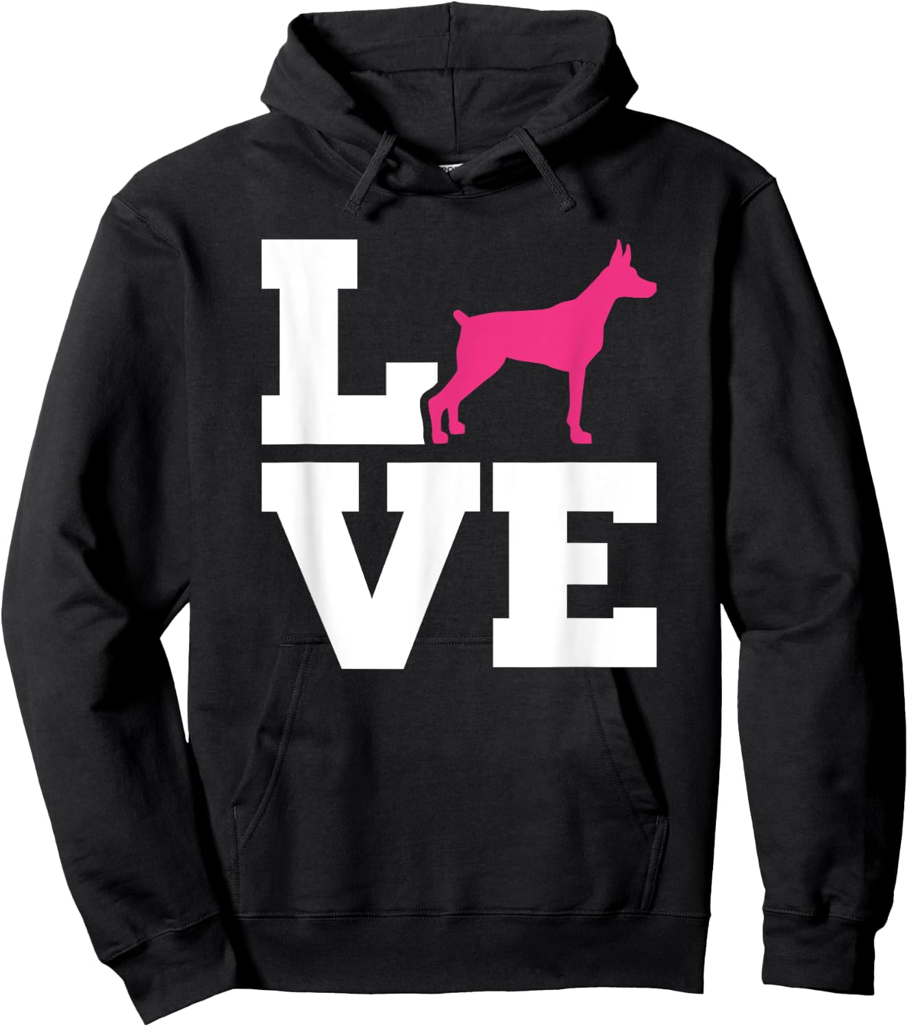 Doberman Love Hoodie - Hoodie | Black