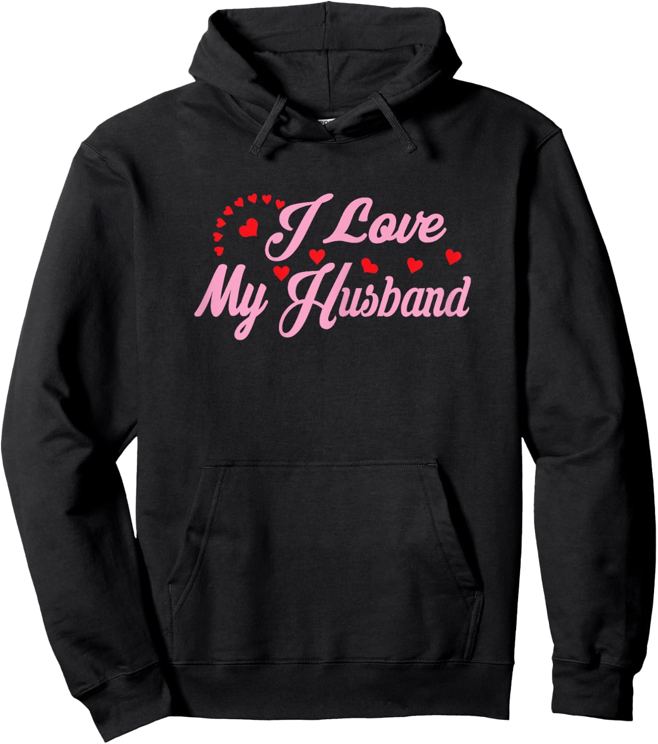 I Love My Husband Women's Couples Shirts Hoodie - Hoodie | Black