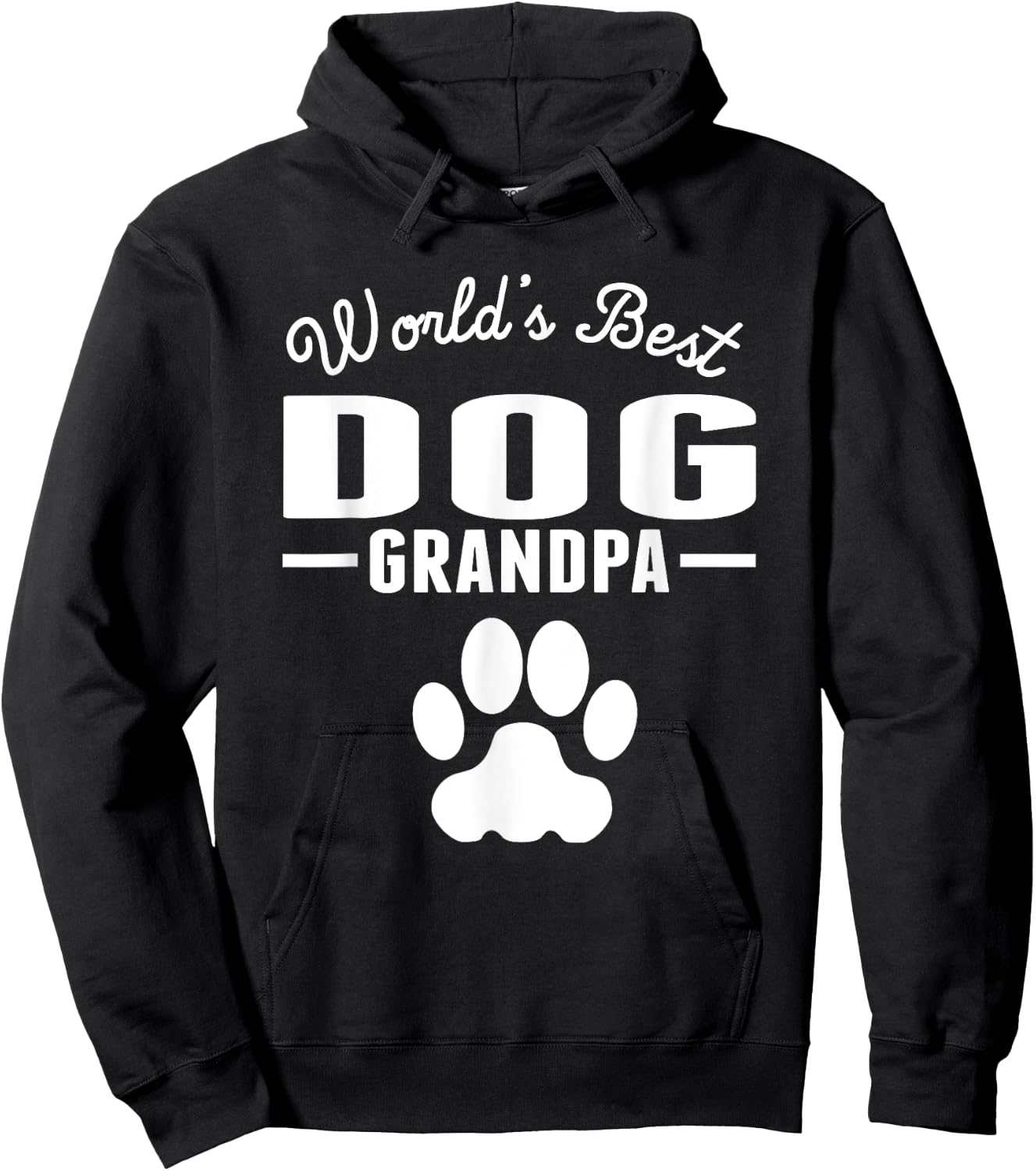 World's Best Dog Grandpa Men Women Girls Kids Hoodie - Hoodie | Black