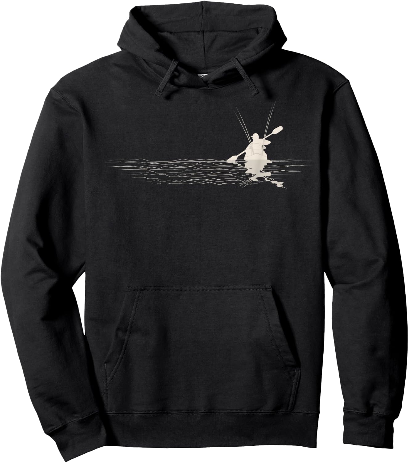 Kayak Fishing Graphic Kayak Anglers Kayaking Fisherman Hoodie - Hoodie | Black