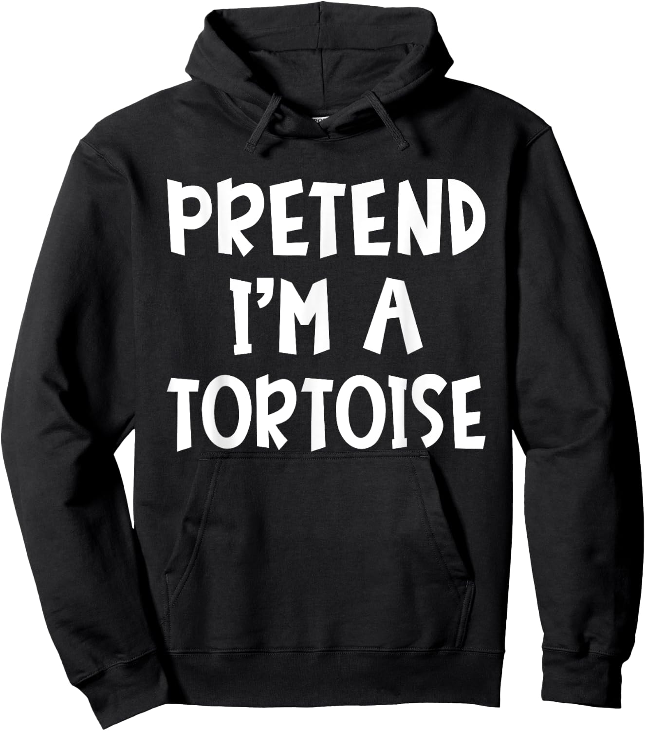 Pretend I'm A Tortoise Matching Costume Lazy Easy Halloween Hoodie - Hoodie | Black