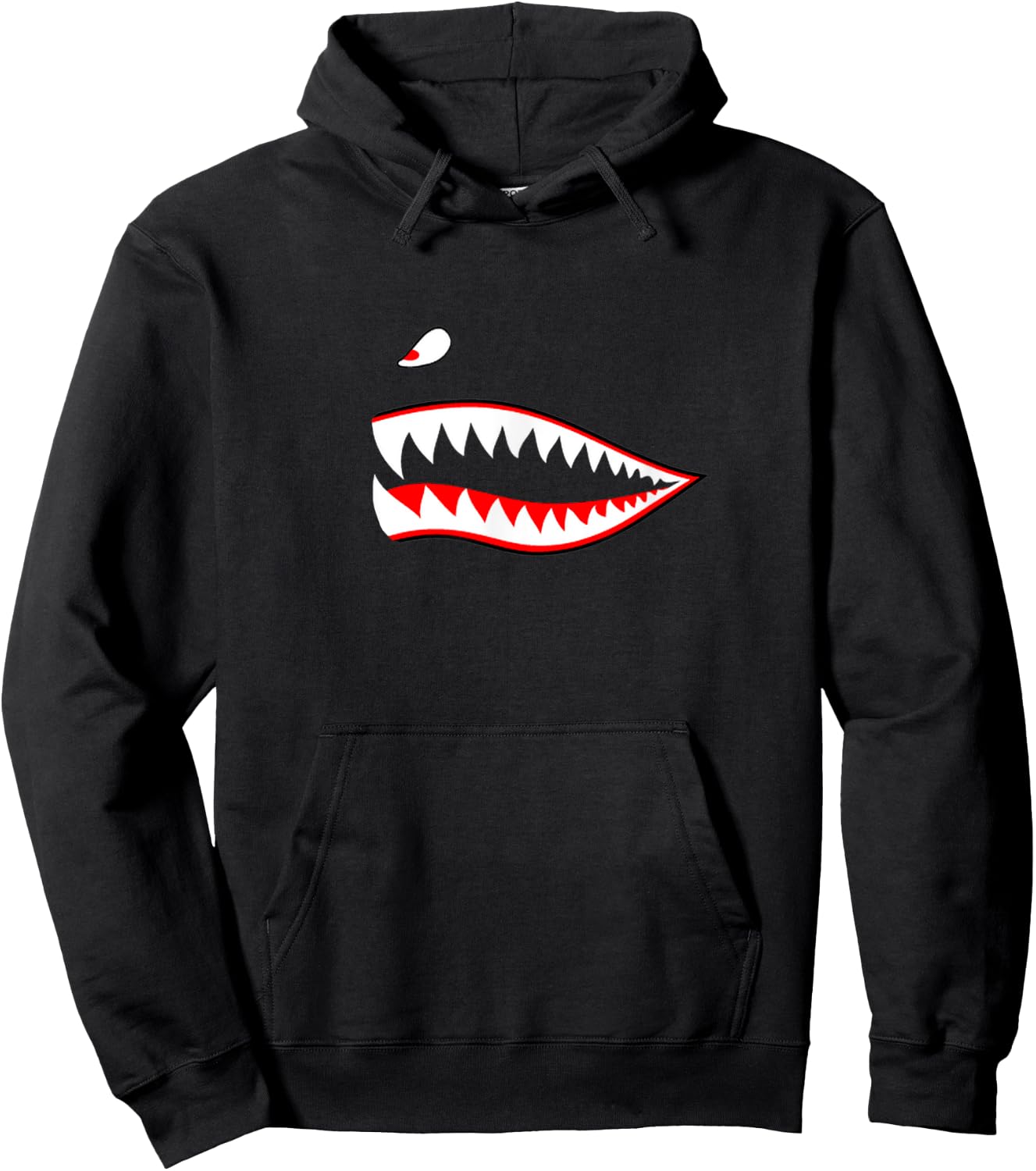 Shark Teeth P-40 P40 Warhawk Airplane Vintage WWII WW2 Hoodie - Hoodie | Black