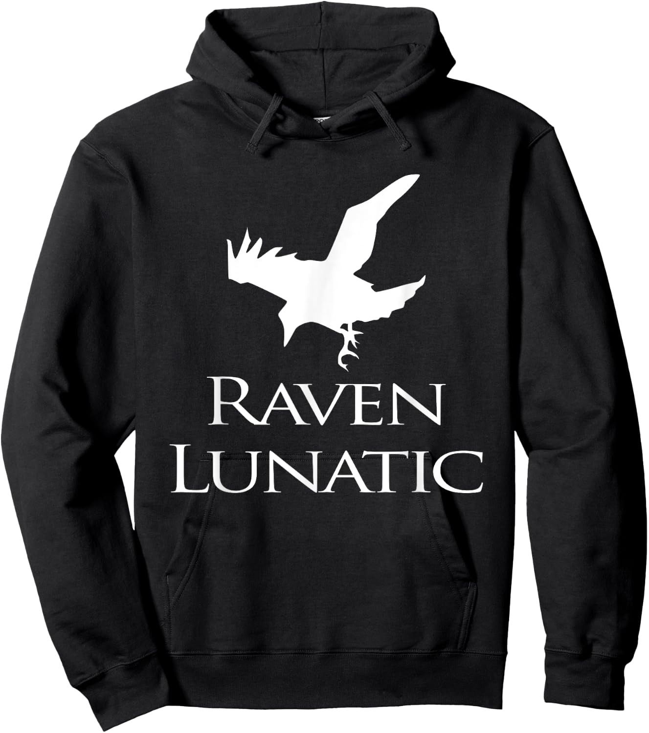 Raven Lunatic Funny Goth Gothic Cute Gift Women bird Lovers Hoodie - Hoodie | Black