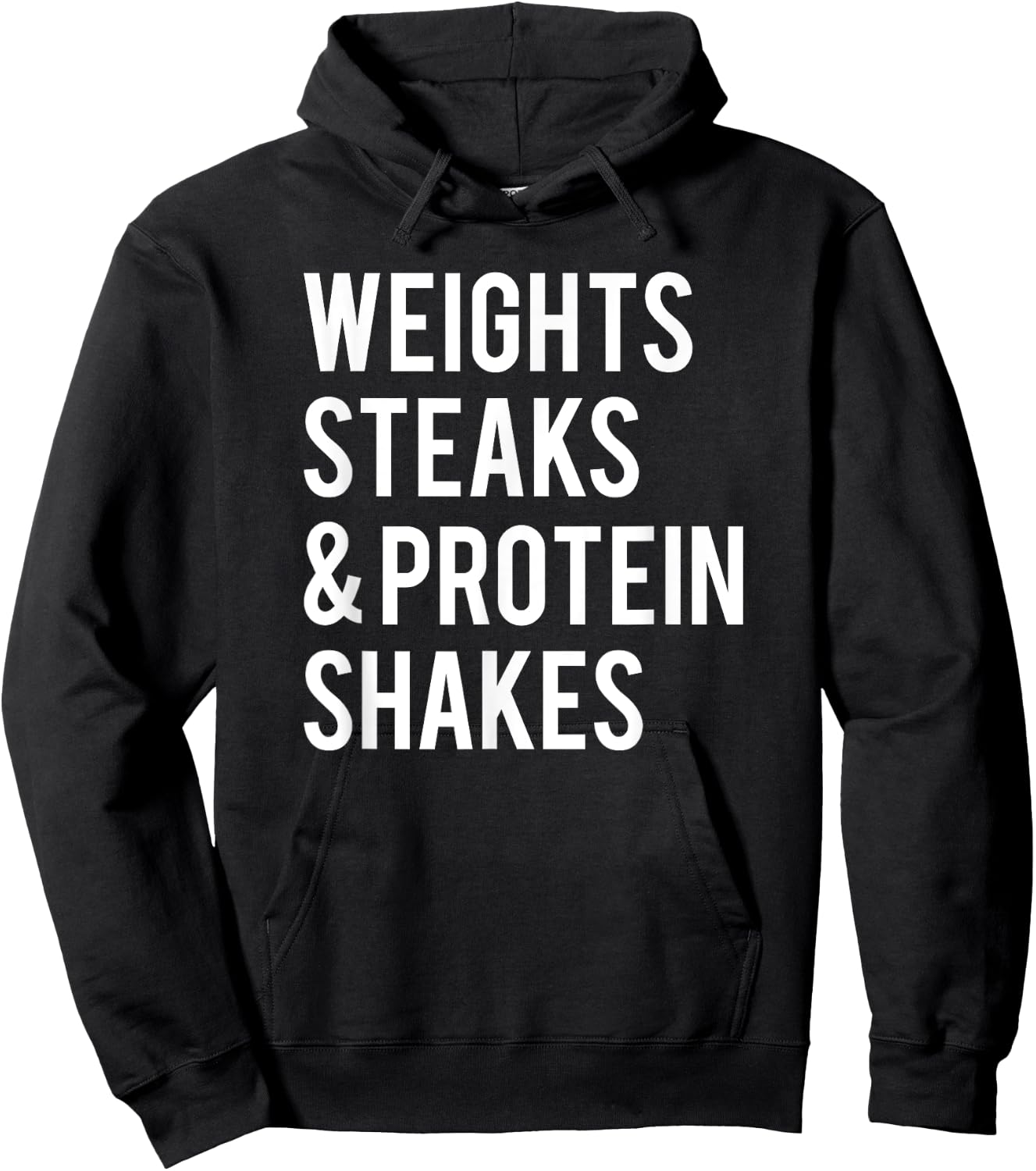 Weights Steaks Protein Shakes Workout Gym Weightlifting Gift Hoodie - Hoodie | Black