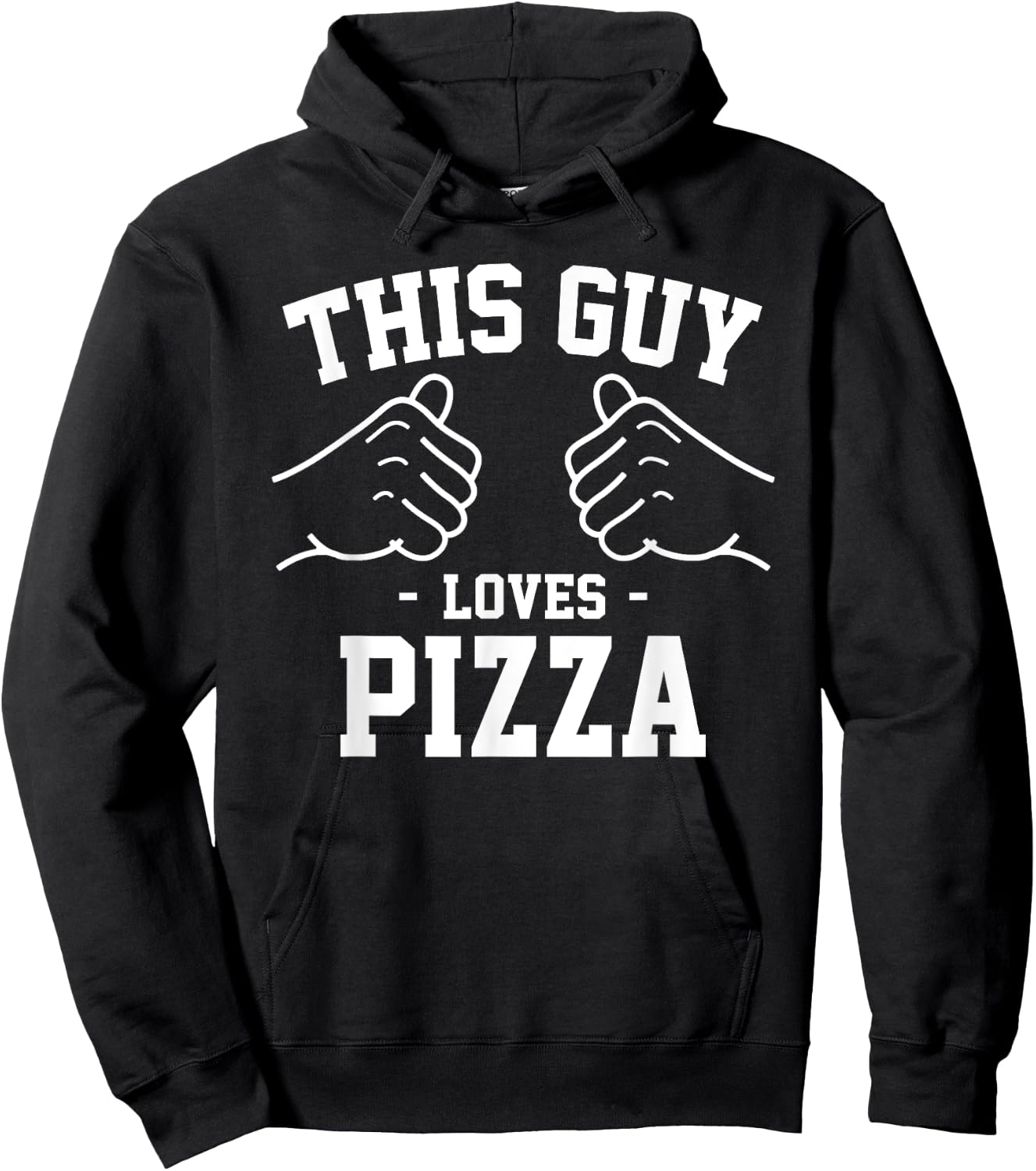 This Guy Loves Pizza Hoodie - Hoodie | Black