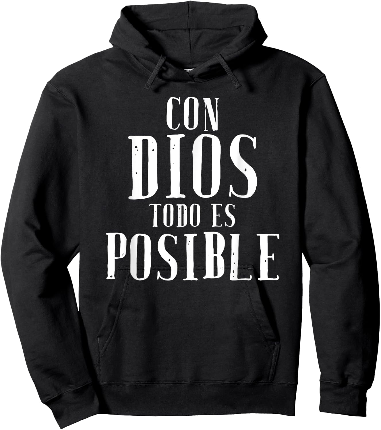 Con Dios Todo Es Posible Shirt Christian Spanish Espanol Hoodie - Hoodie | Black