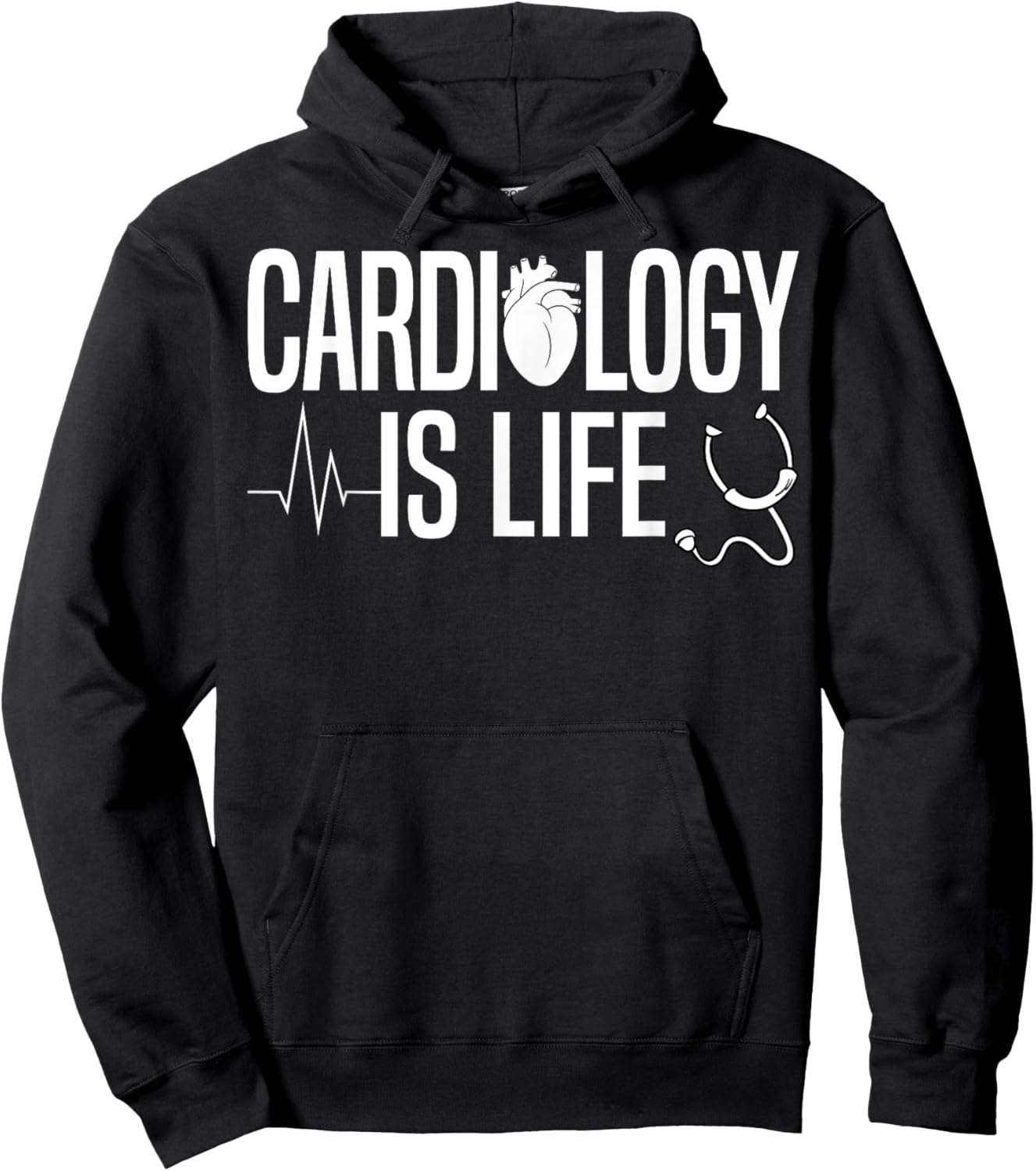 Cardiology Is Life - Cardiologist CVICU Cardiac Nurse Gifts Hoodie - Hoodie | Black