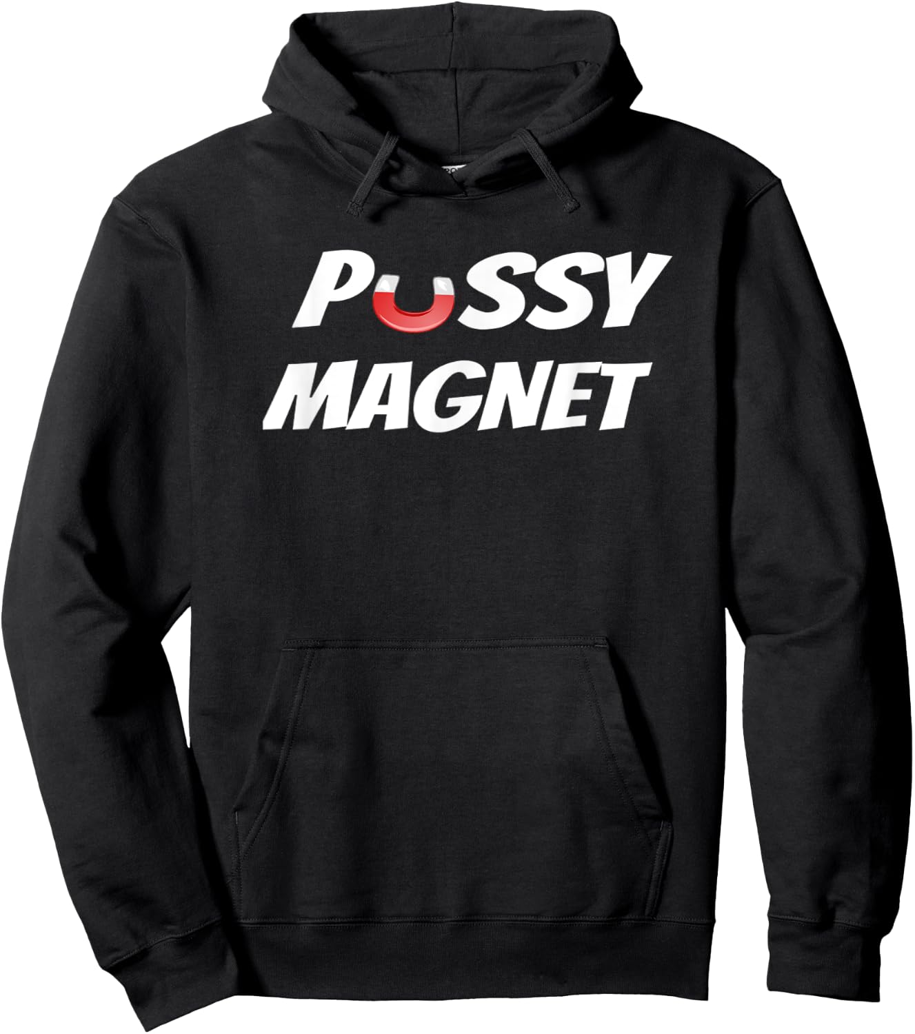 PUSSY MAGNET - Funny & Sarcastic Kitty Cat Women Hoodie - Hoodie | Black