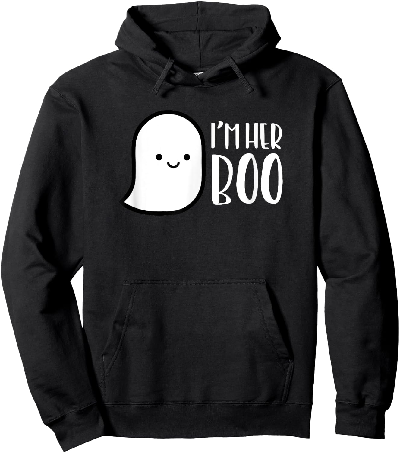 MATCHING SET I'm His or Her Boo Halloween Ghost Couple shirt Hoodie - Hoodie | Black