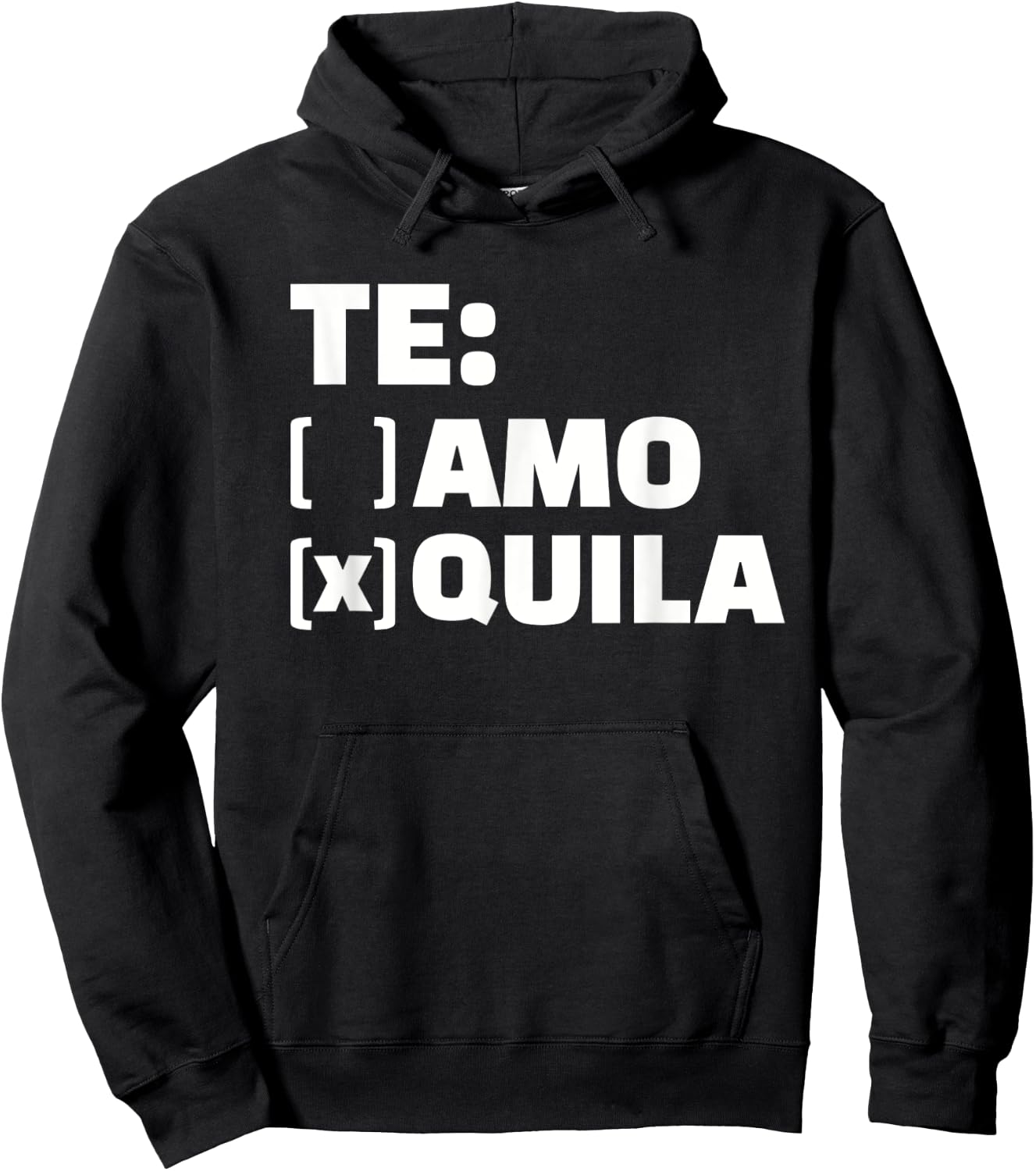 Te amo or Tequila Hoodie - Hoodie | Black