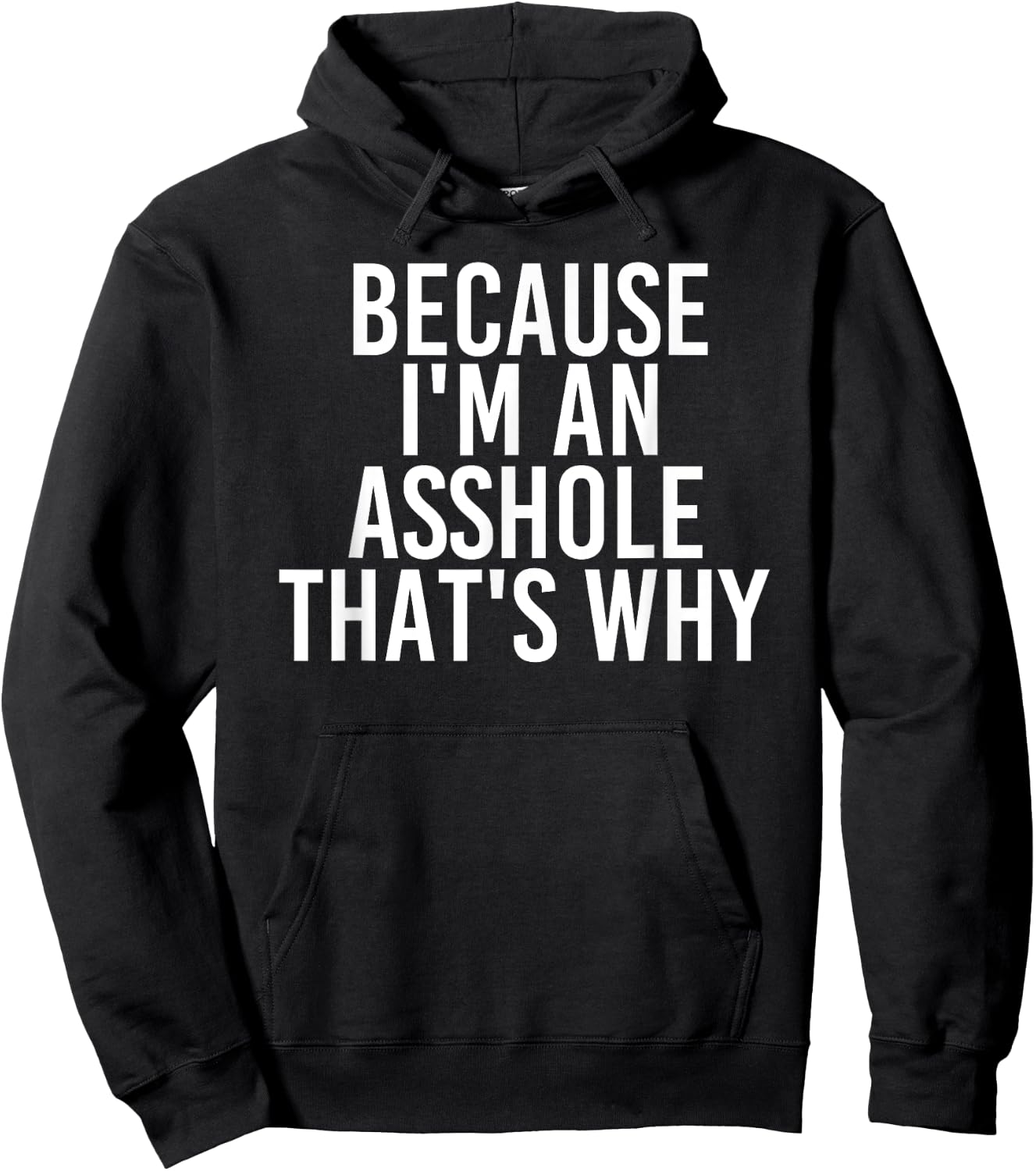 BECAUSE I'M AN ASSHOLE THAT'S WHY Shirt Funny Husb Gift Hoodie - Hoodie | Black