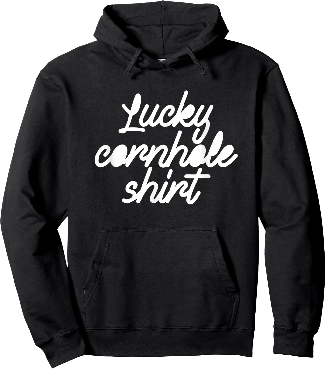 Cornhole Lucky Shirt Retro Bean Bag Hoodie - Hoodie | Black