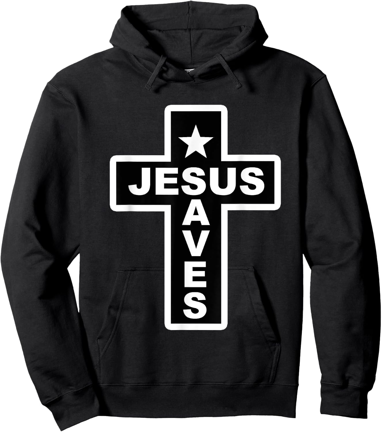 Jesus Saves Christian Faith Bible Cross Hoodie - Hoodie | Black