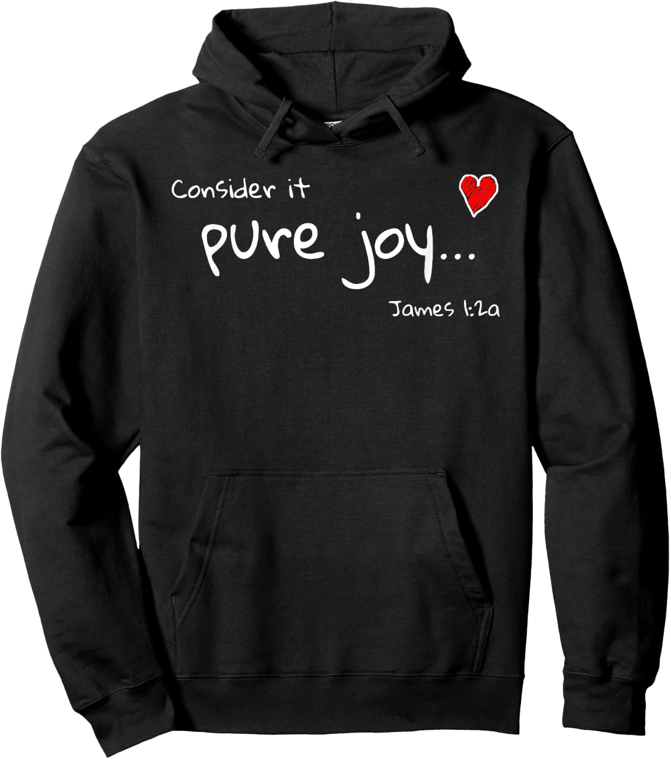 Consider it Pure Joy James 1 Scripture Bible Hoodie - Hoodie | Black