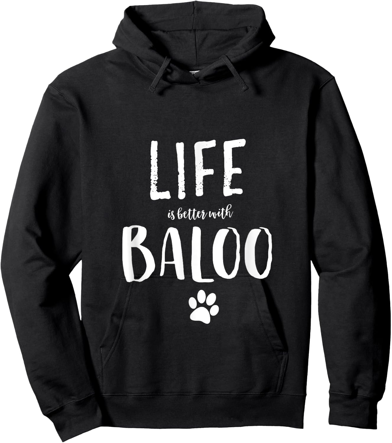 Life ist better with Baloo Dog Name Gift Shirt Men Women Girls Kids Hoodie - Hoodie | Black