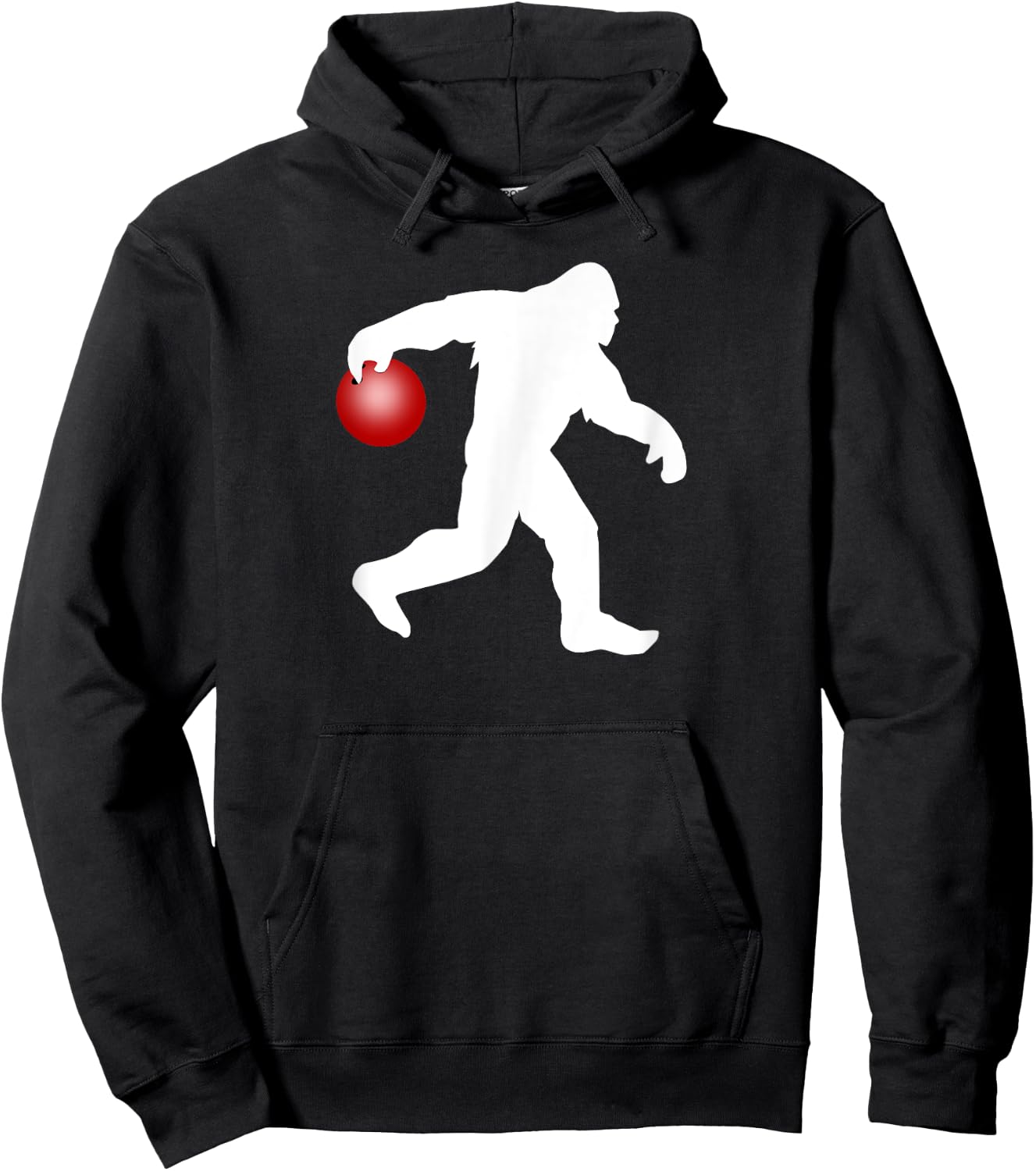Funny Bigfoot Bowling Shirt, Novelty Hoodie - Hoodie | Black