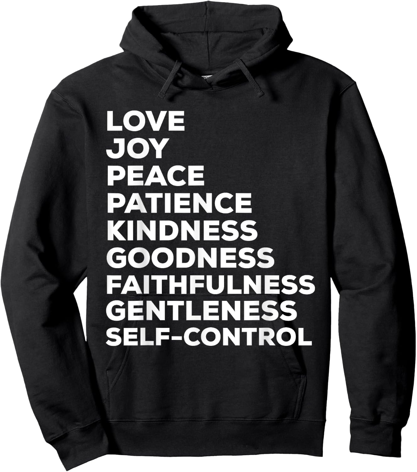Fruits of the Spirit | Love Joy Peace Patience Hoodie - Hoodie | Black