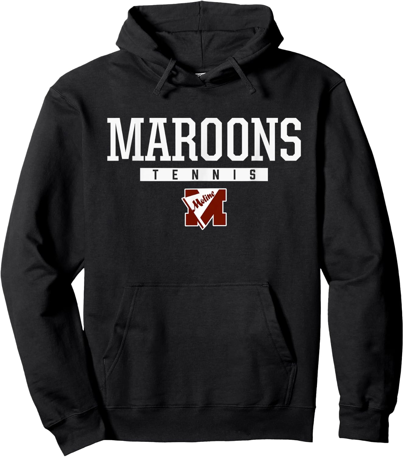 Moline Maroons Logo Tennis HS Hoodie - Hoodie | Black